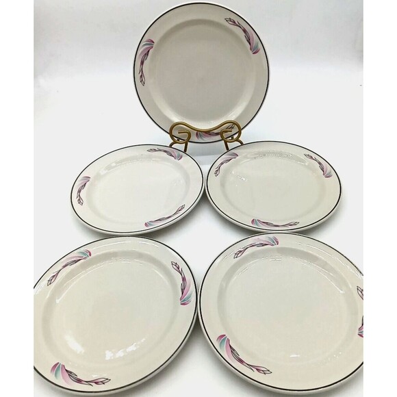 Vintage Alladdin Temp-Rite Better By Degrees Set Of Five Salad Plates - Picture 2 of 6